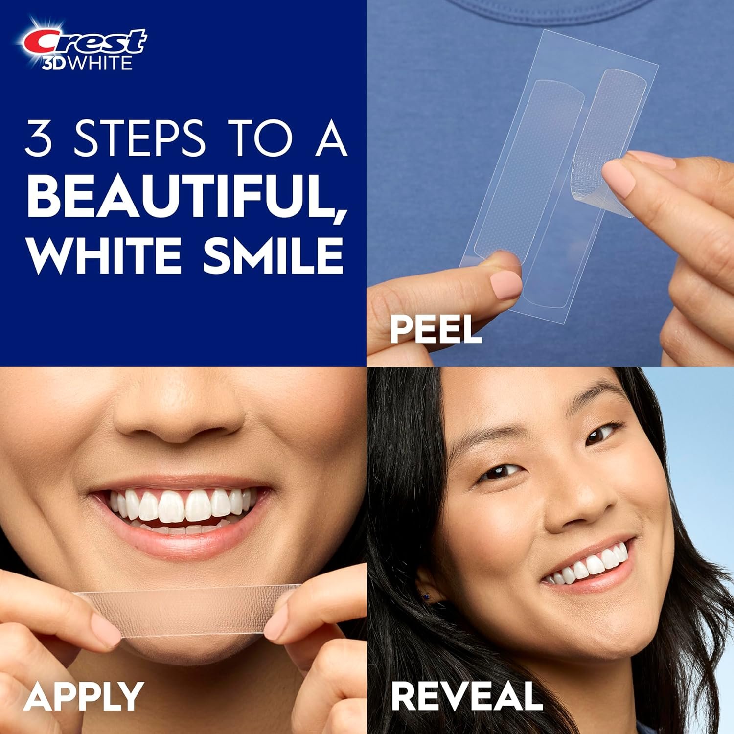 5-star customer reviews for Crest 3D Whitestrips showing satisfied customers